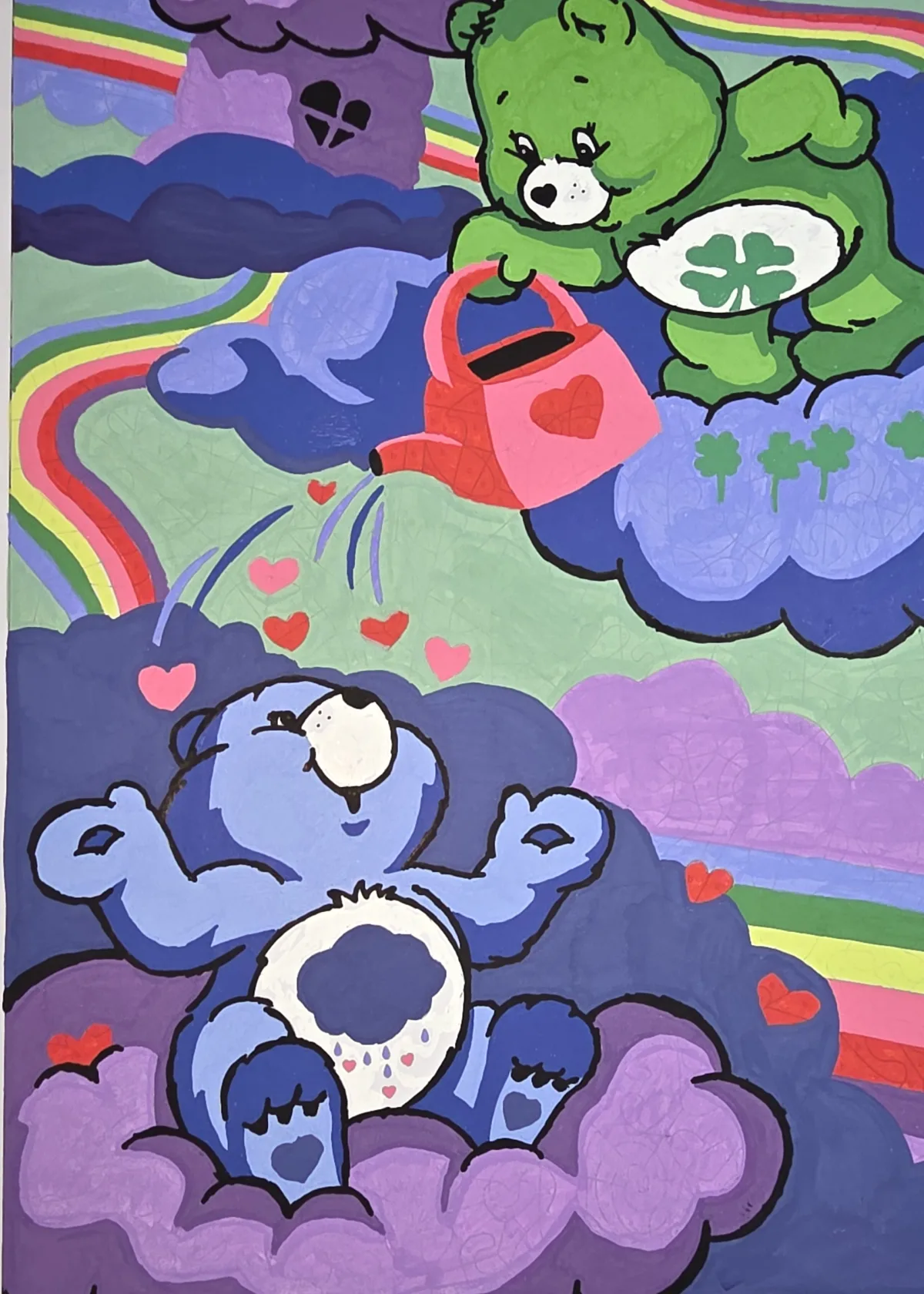Completed page 1 from Coloriages mystères - Bisounours by Mrs.LCreationscorner