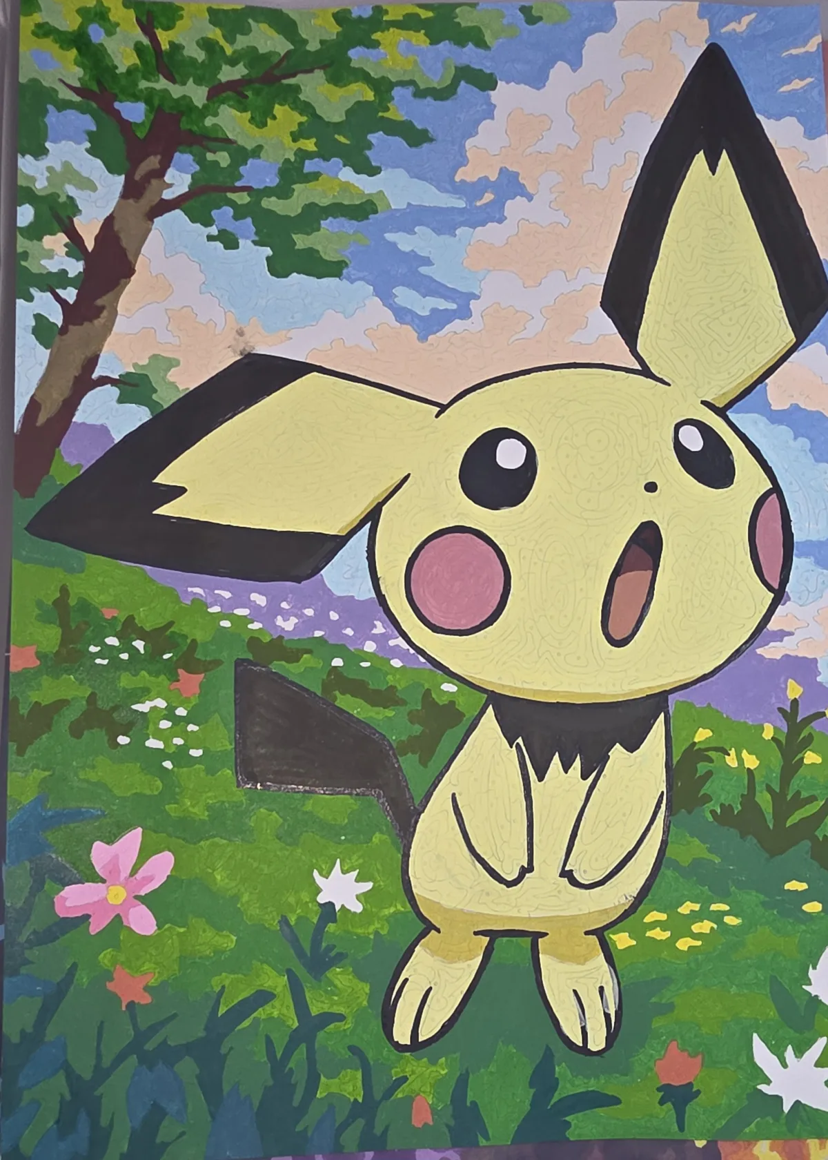 Completed page 7 from Coloriages mystères - Pokémon by Mrs.LCreationscorner