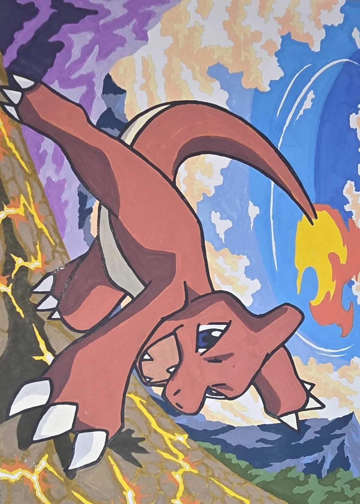 Completed page 4 from Coloriages mystères - Pokémon by Mrs.LCreationscorner