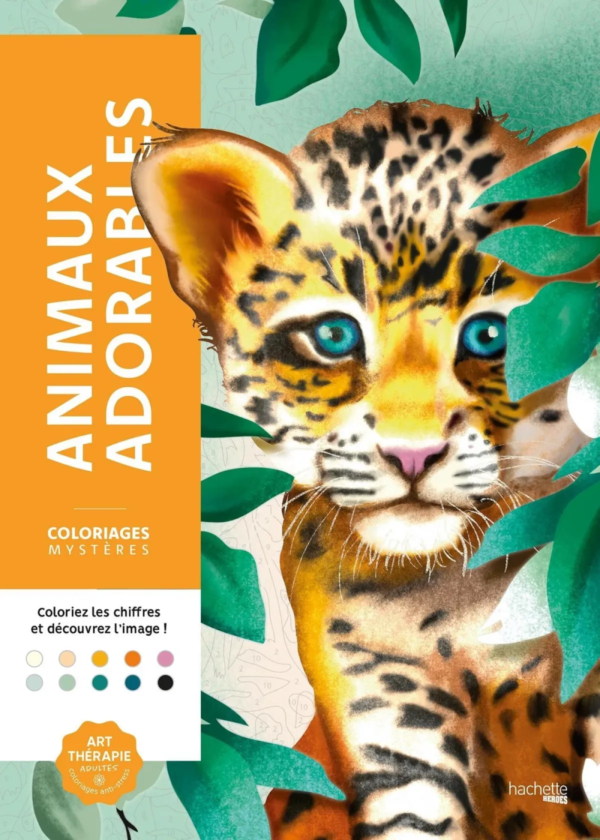 Cover of Coloriages mystères - Animaux adorables.