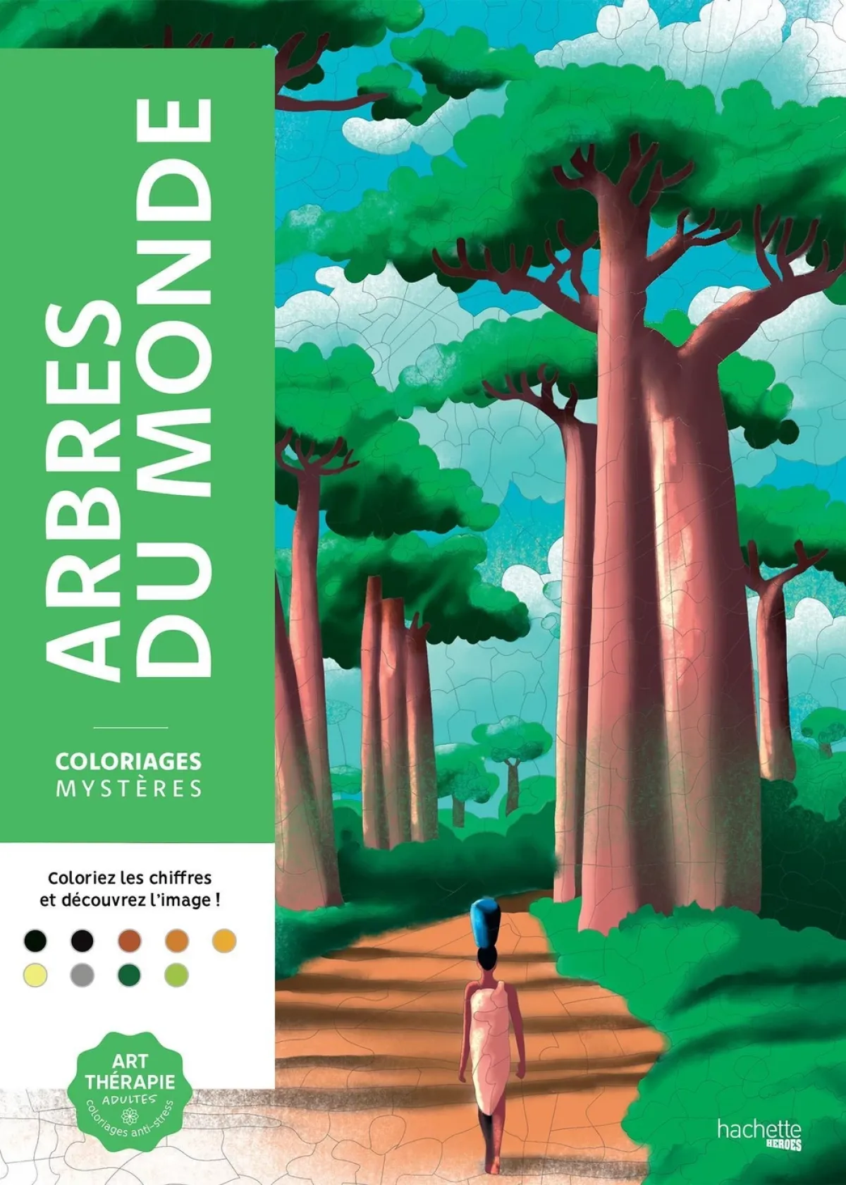 Cover of Coloriages mystères - Arbres du monde.