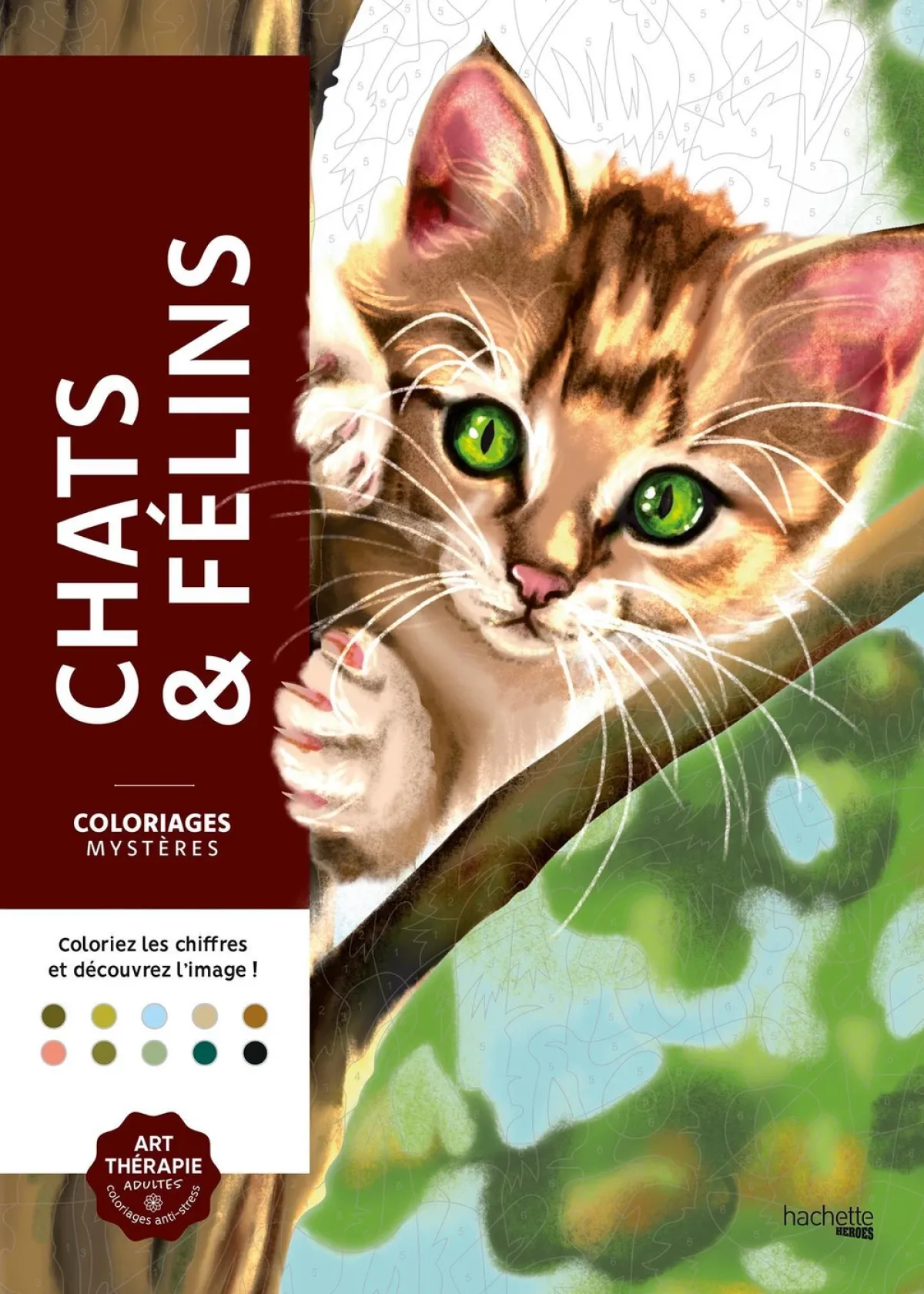 Cover of Coloriages mystères - Chats et félins.