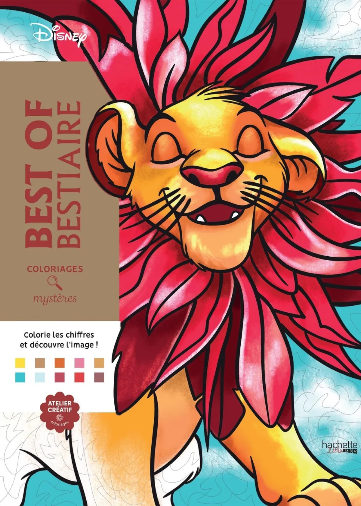 Cover of Coloriages mystères Disney - Best of Bestiaire.
