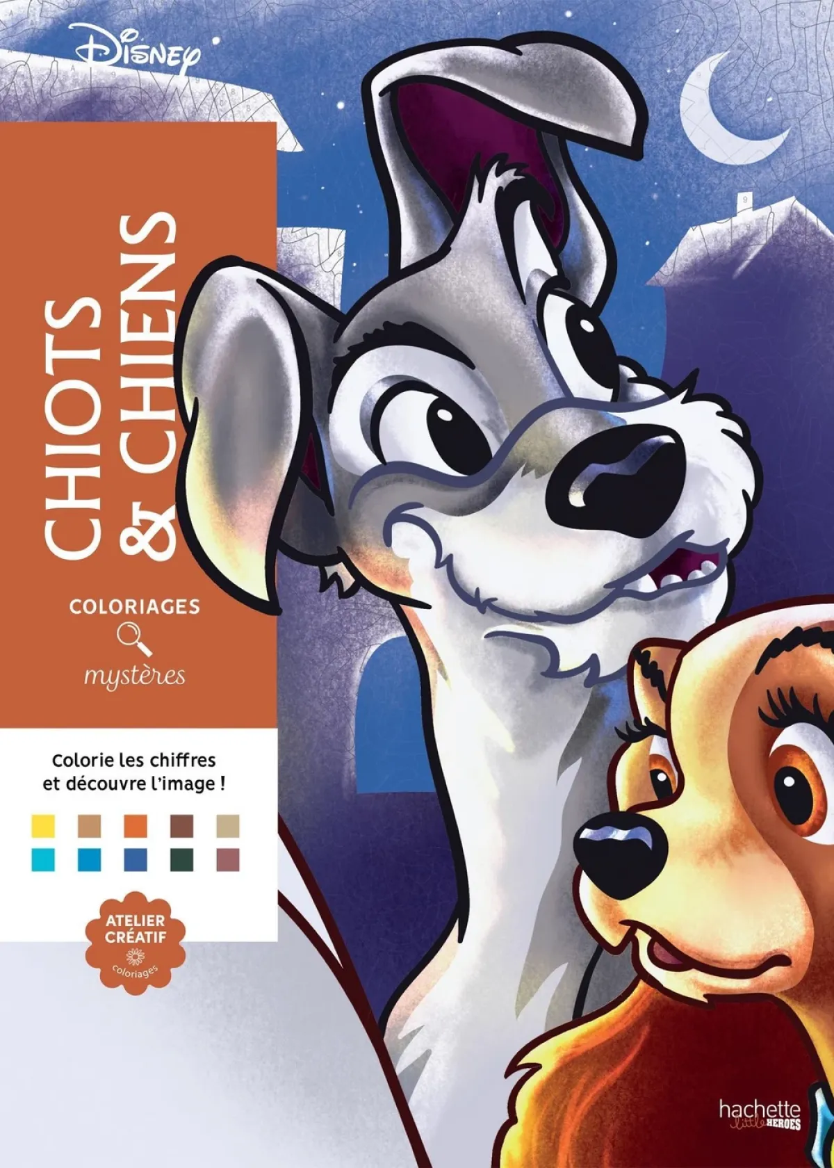 Cover of Coloriages mystères Disney - Chiots et chiens.