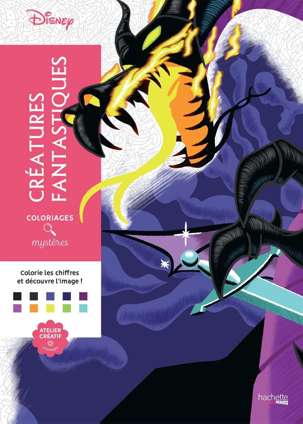 Cover of Coloriages mystères Disney - Créatures fantastiques.