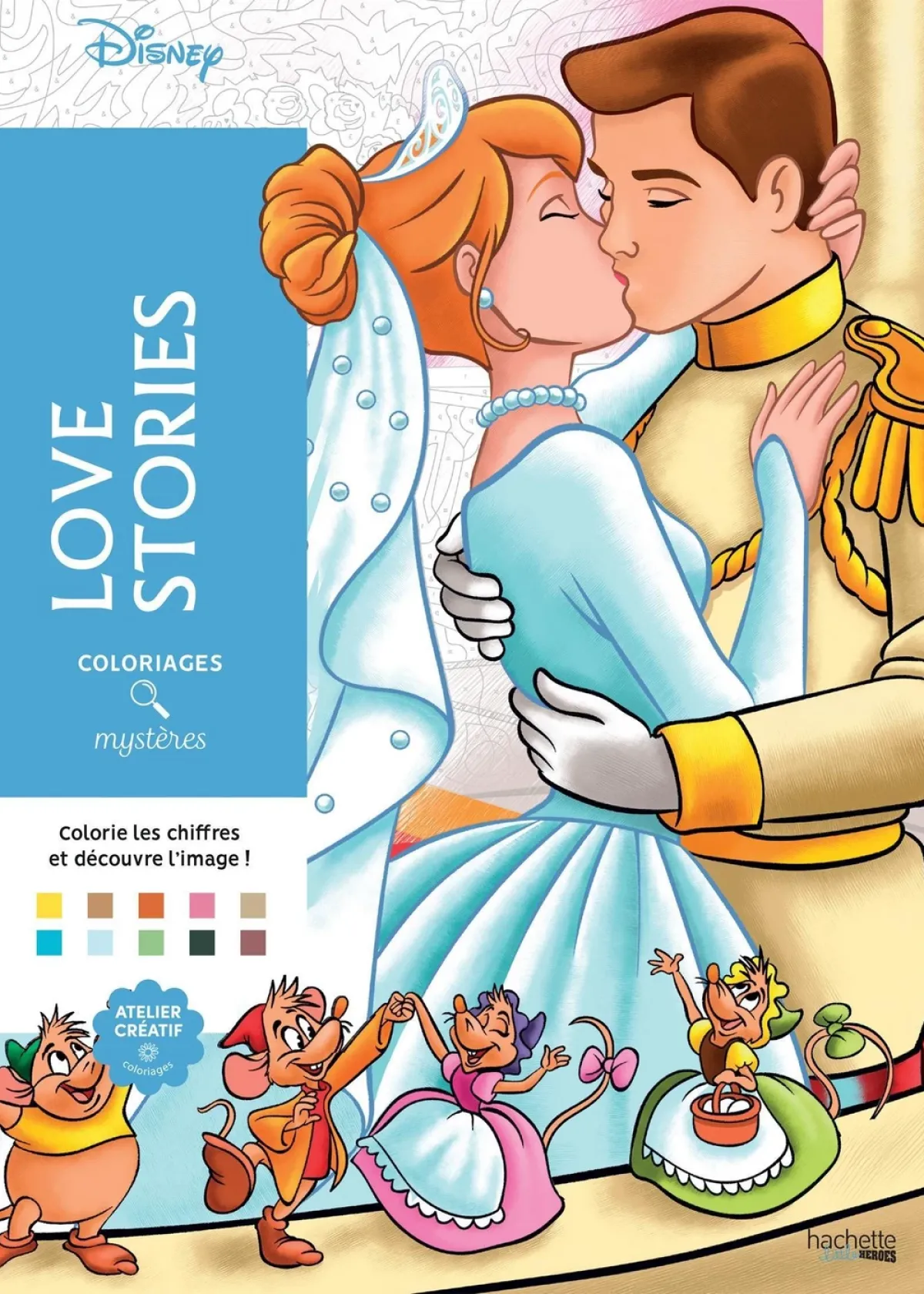Cover of Coloriages mystères Disney - Love Stories.