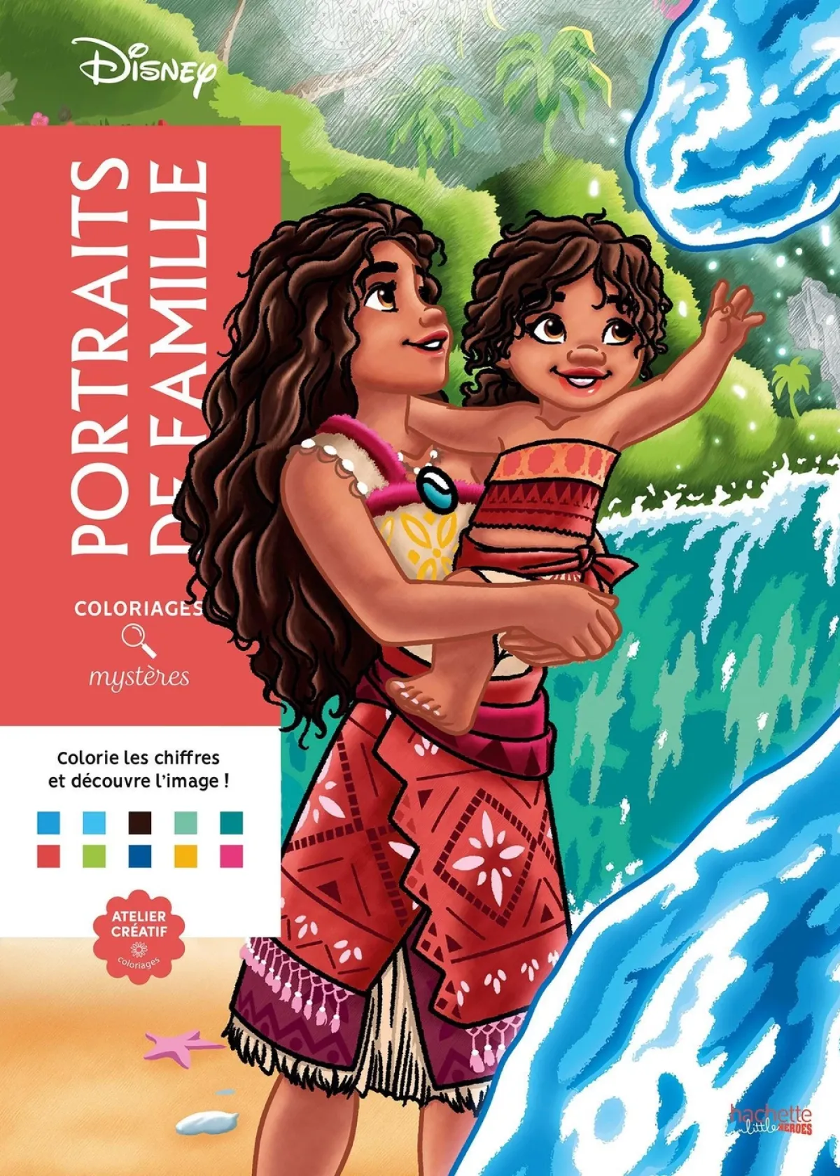 Cover of Coloriages mystères Disney - Portraits de famille.