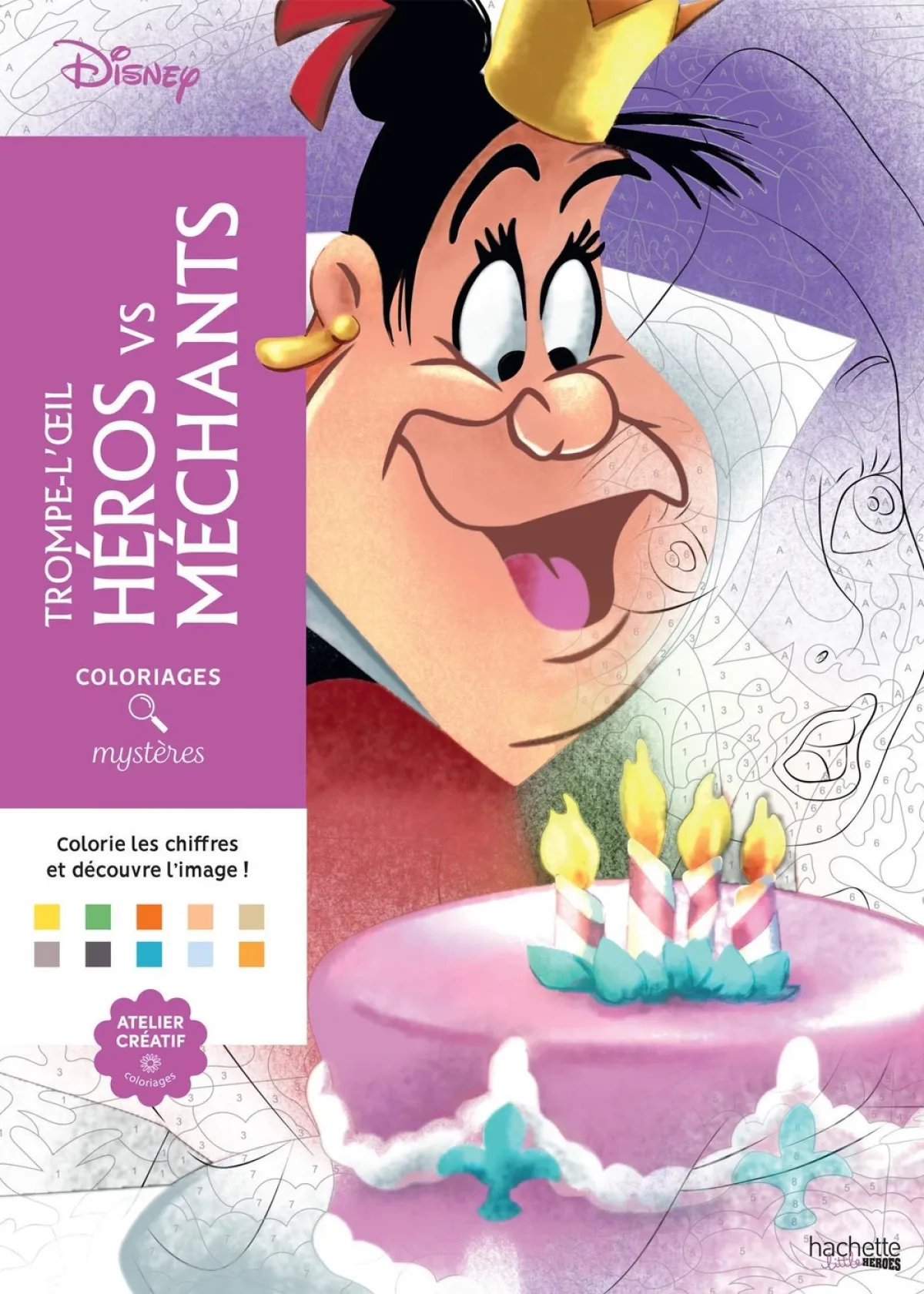 Cover of Coloriages mystères Disney - Trompe l'oeil Héros vs Méchants.